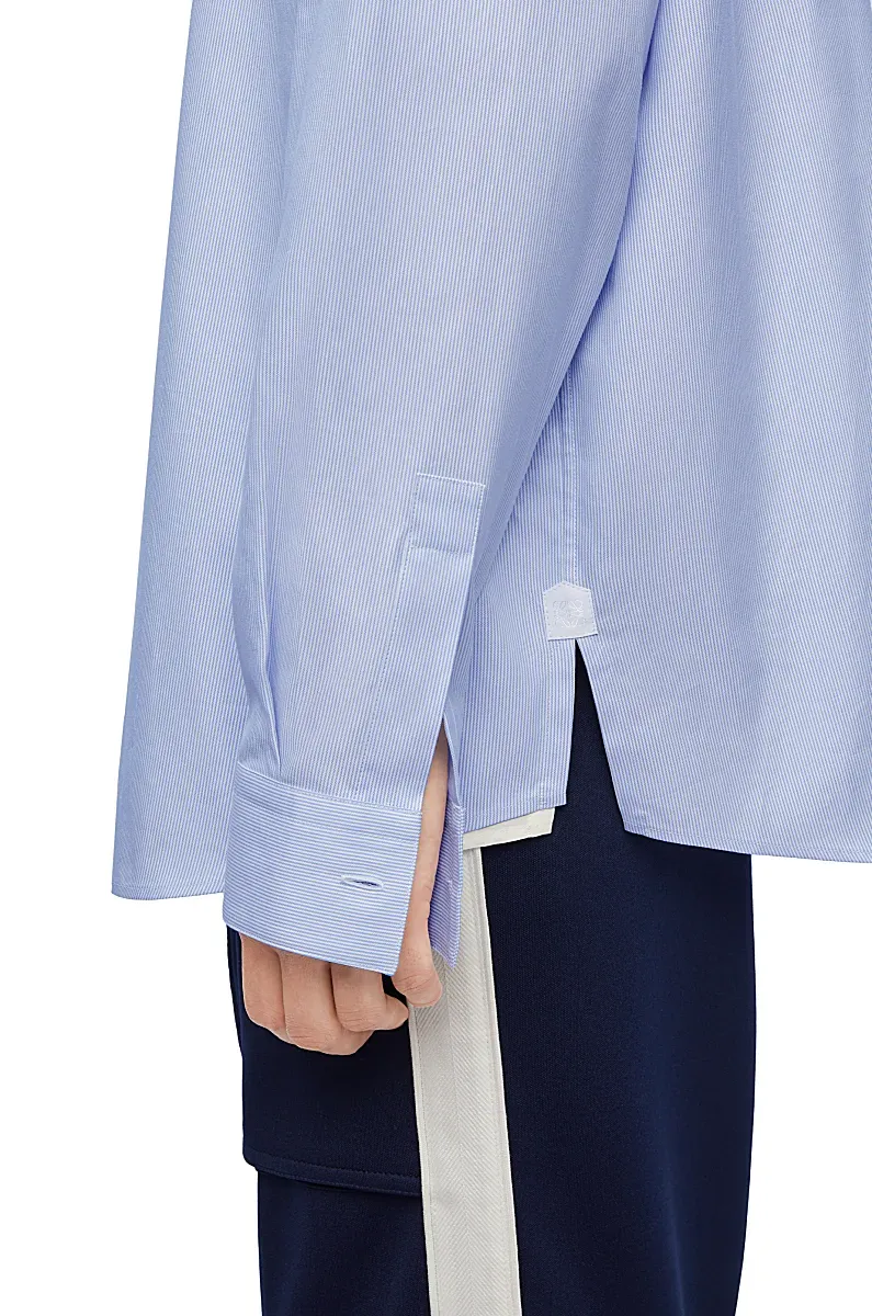 Straight Hem Long-Sleeved Shirt