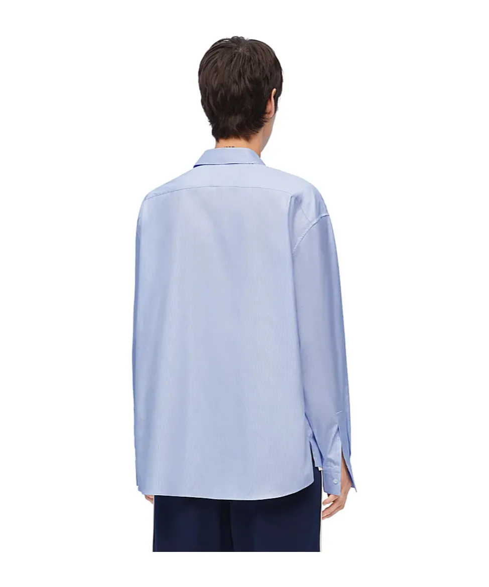 Straight Hem Long-Sleeved Shirt