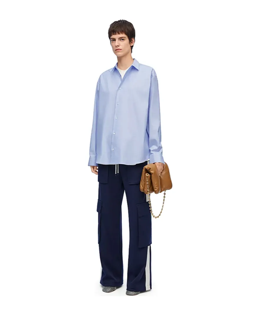 Straight Hem Long-Sleeved Shirt
