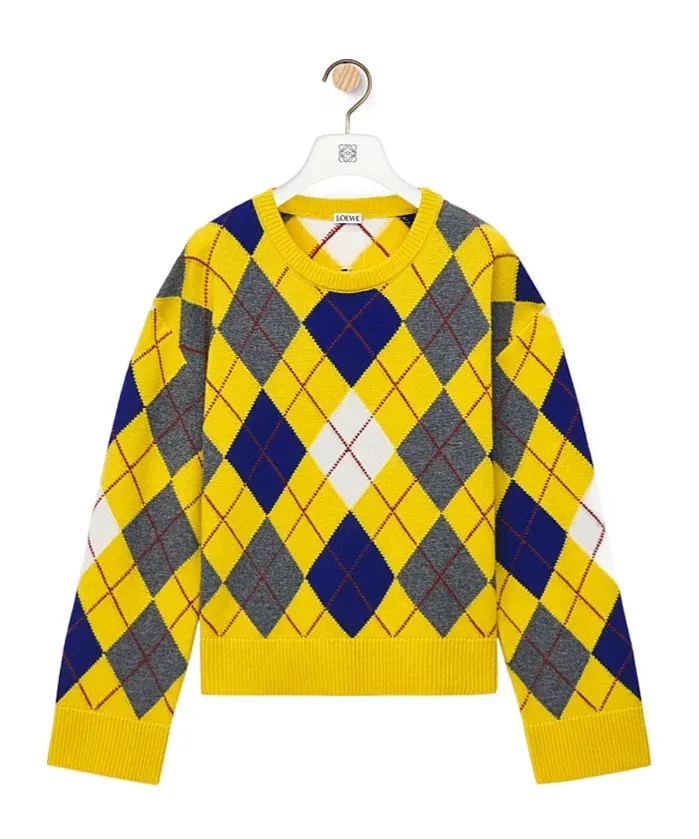 Argyle Crewneck Knitted Jumper