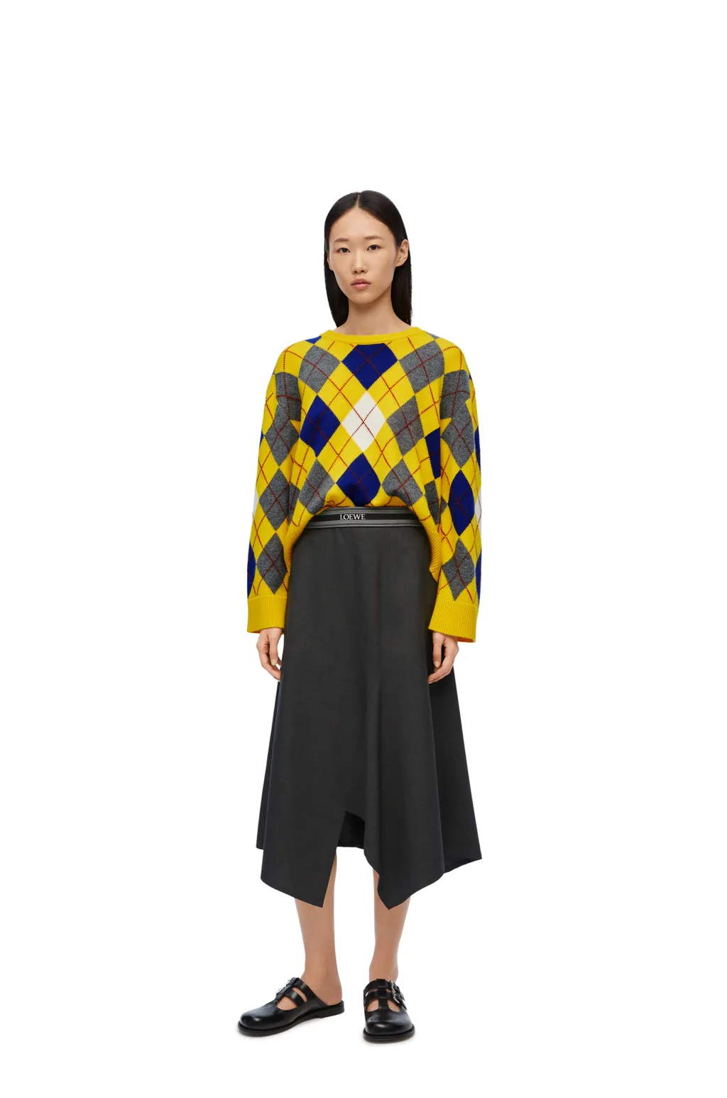 Argyle Crewneck Knitted Jumper