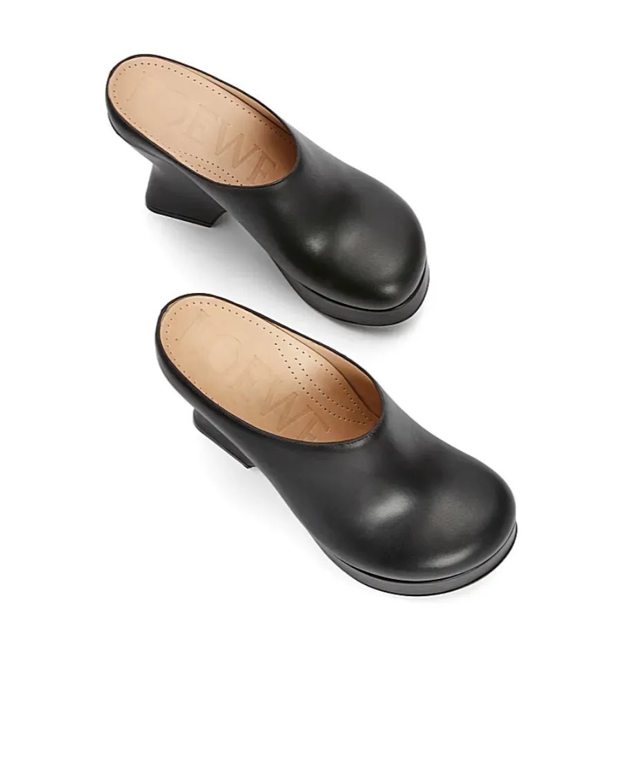 Terra Wedge Clog In Calfskin