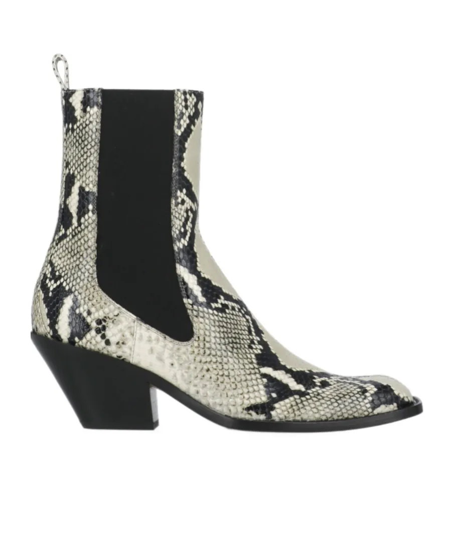 Embossed Ankle Boots