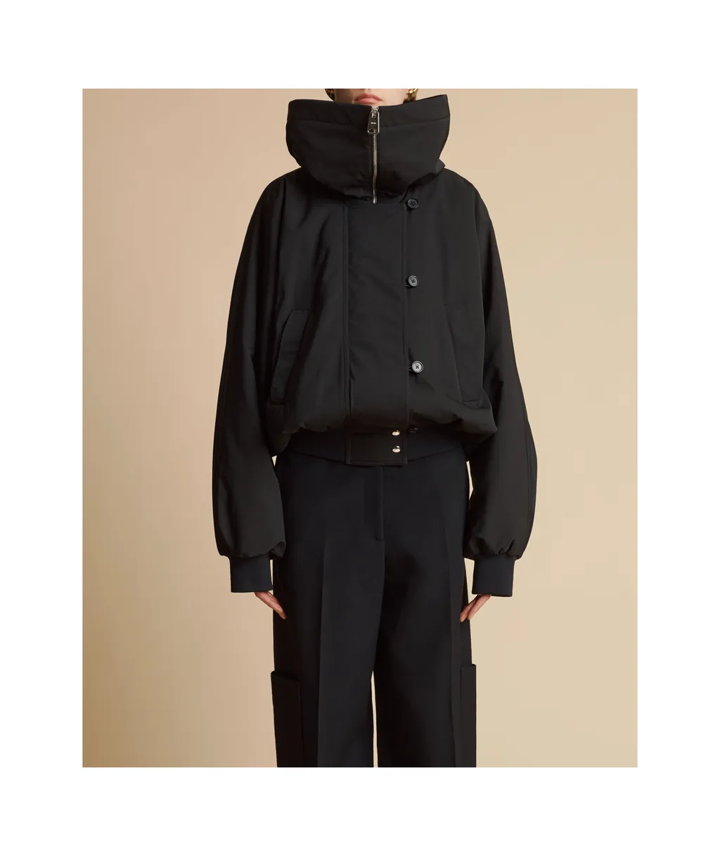 Rhonda Wide Collar Bomber Jacket