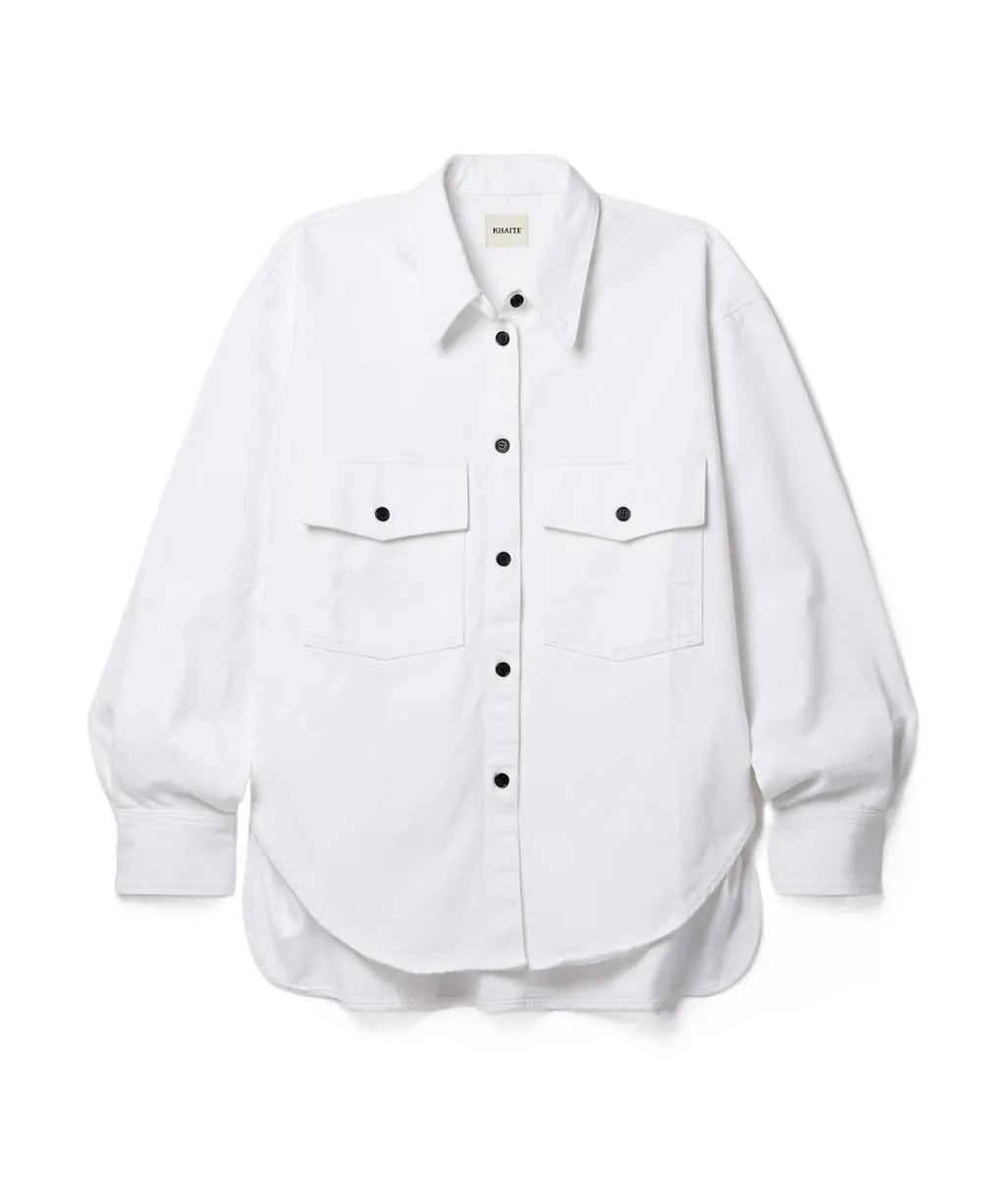 Long-Sleeved Denim Shirt