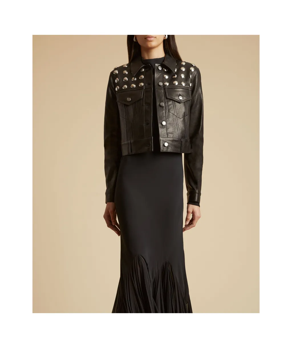 Rivet Leather Jacket
