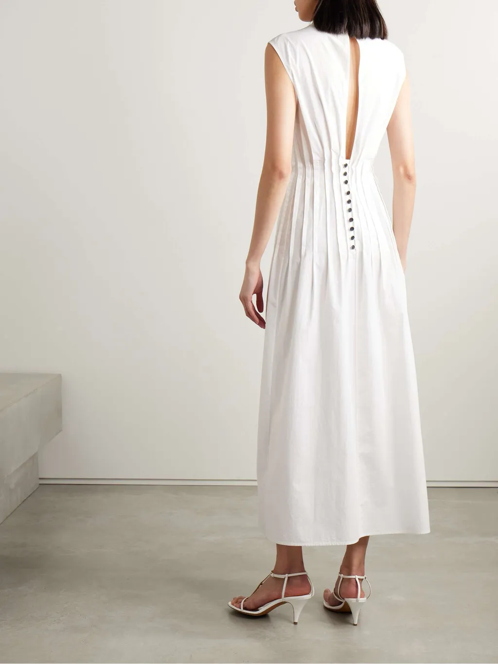 The Wes Pintuck-Detail Midi Dress