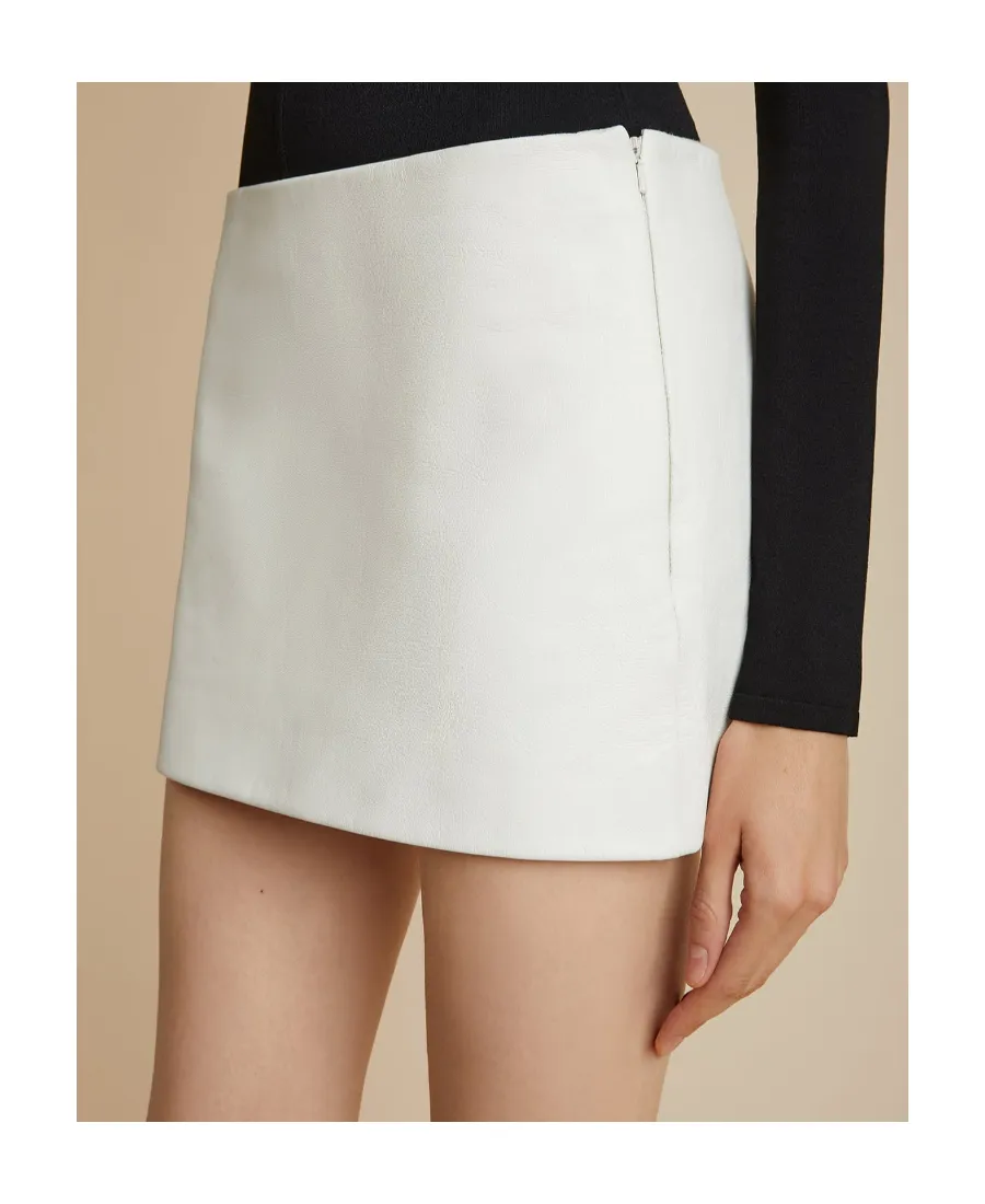 The Jett Zipped Leather Mini Skirt