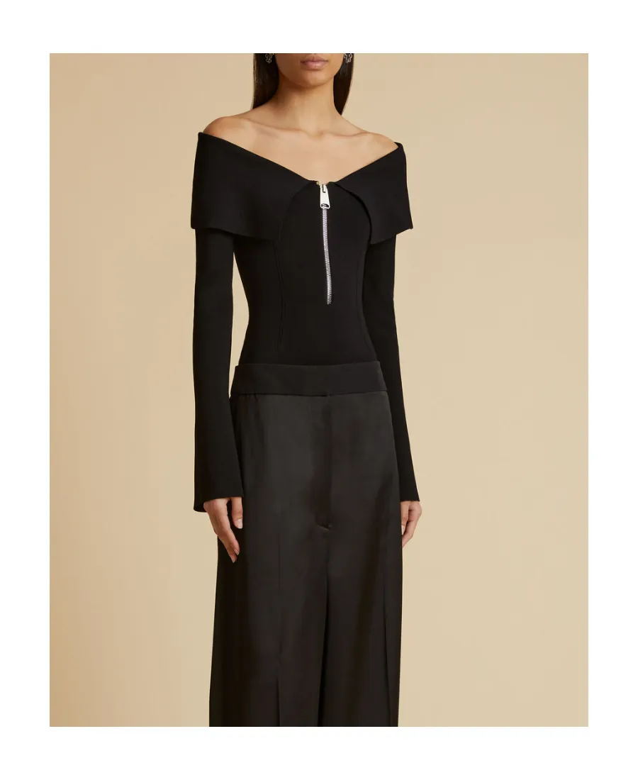 Off-The-Shoulder Long Sleeved Top