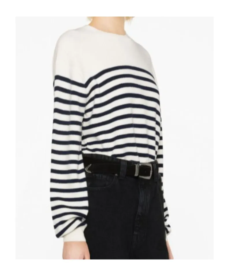 Striped Crewneck Knit Sweater