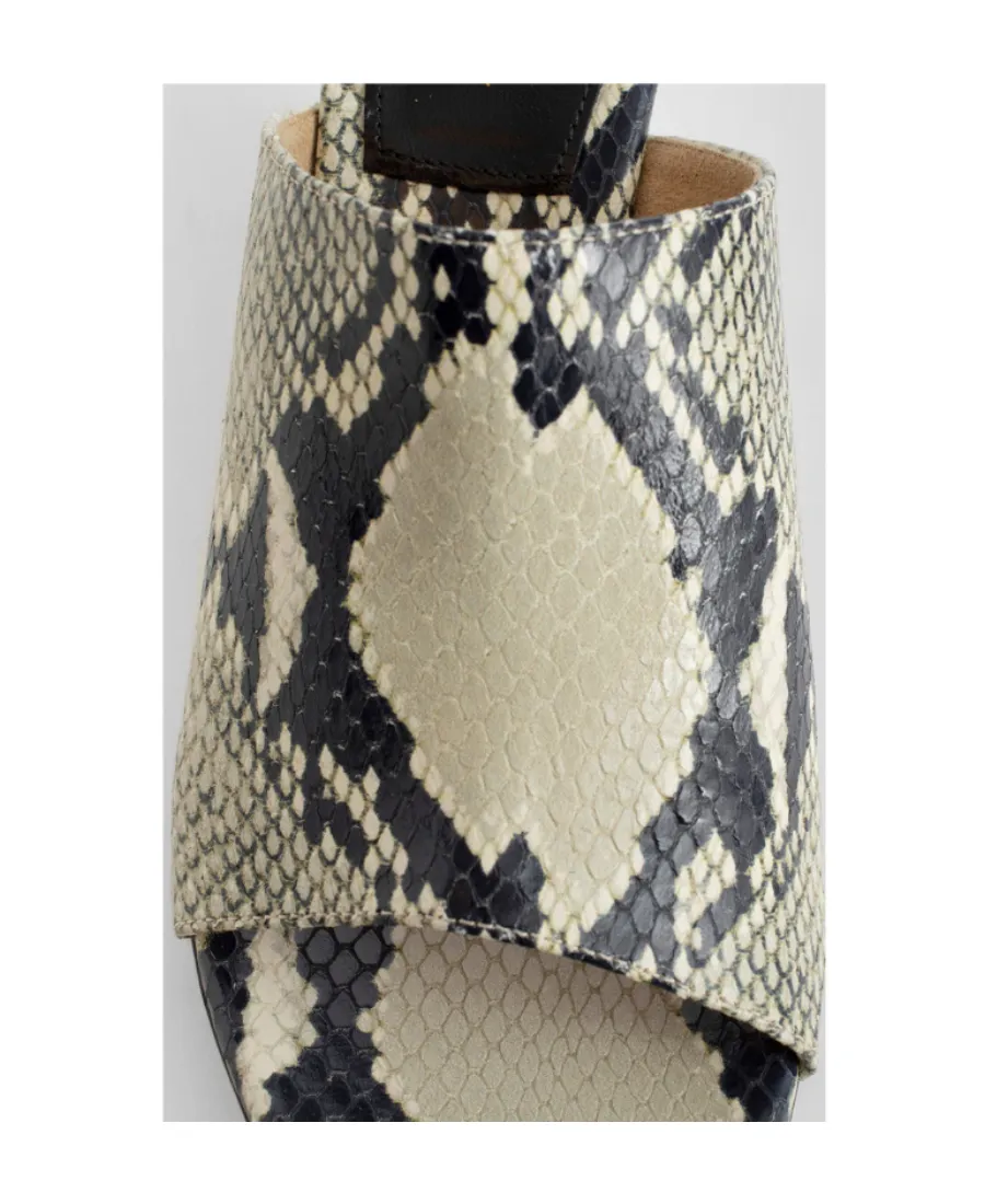 Marion 75Mm Python-Print Sandals