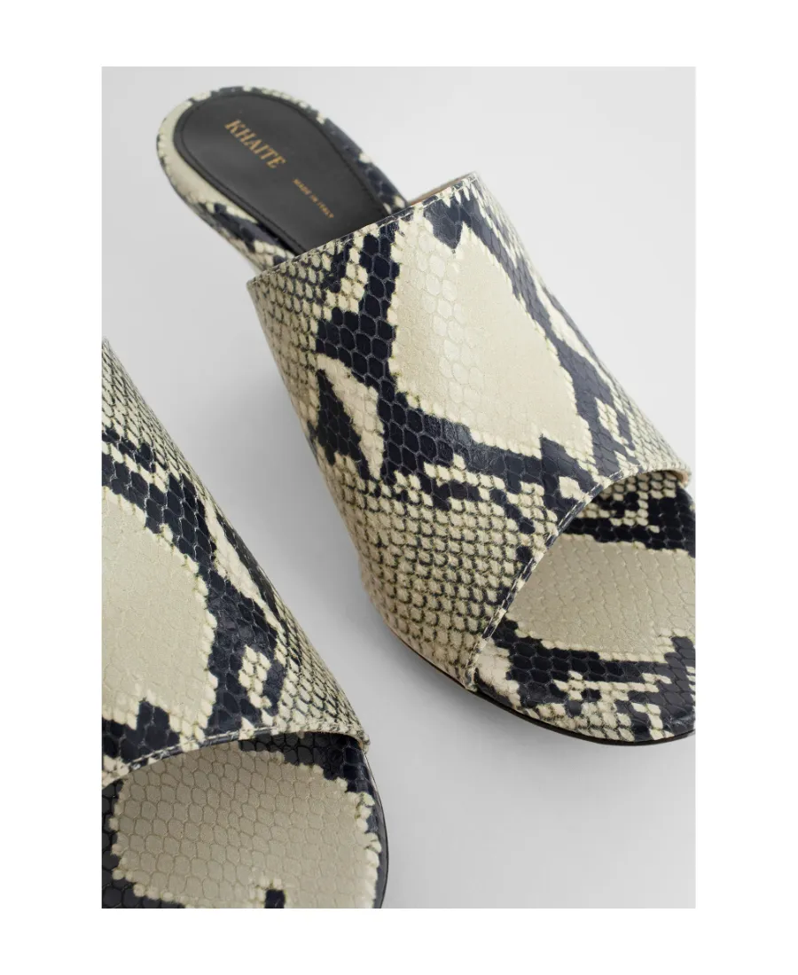 Marion 75Mm Python-Print Sandals