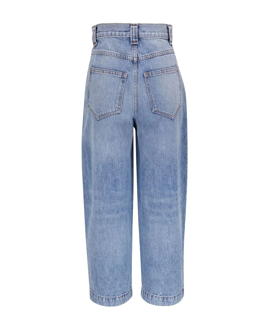 High-Waist Cropped Jeans