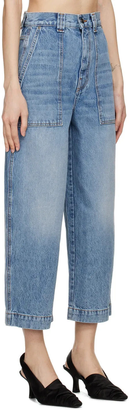High-Waist Cropped Jeans