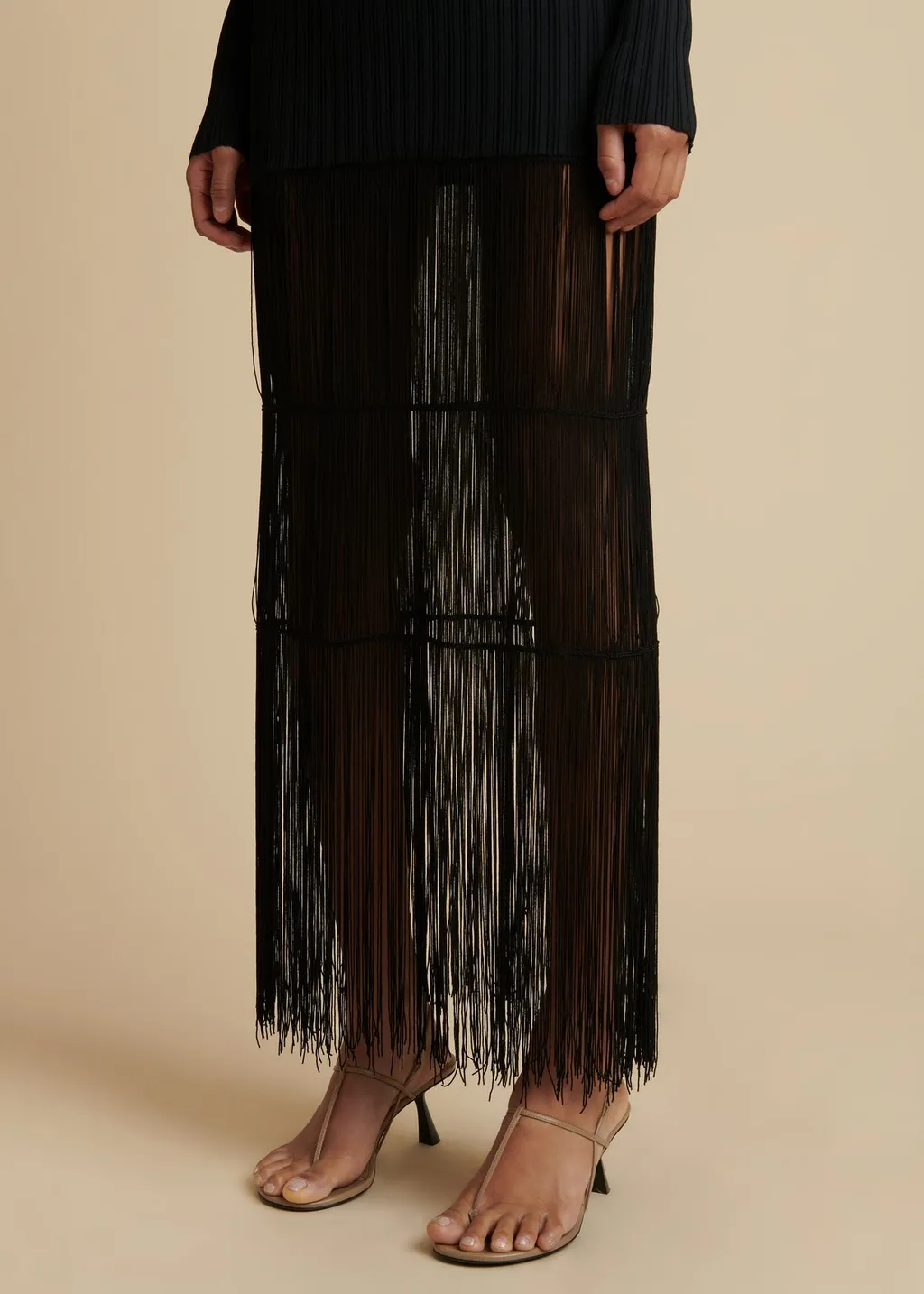 Cedar High Neck Fringed Dress