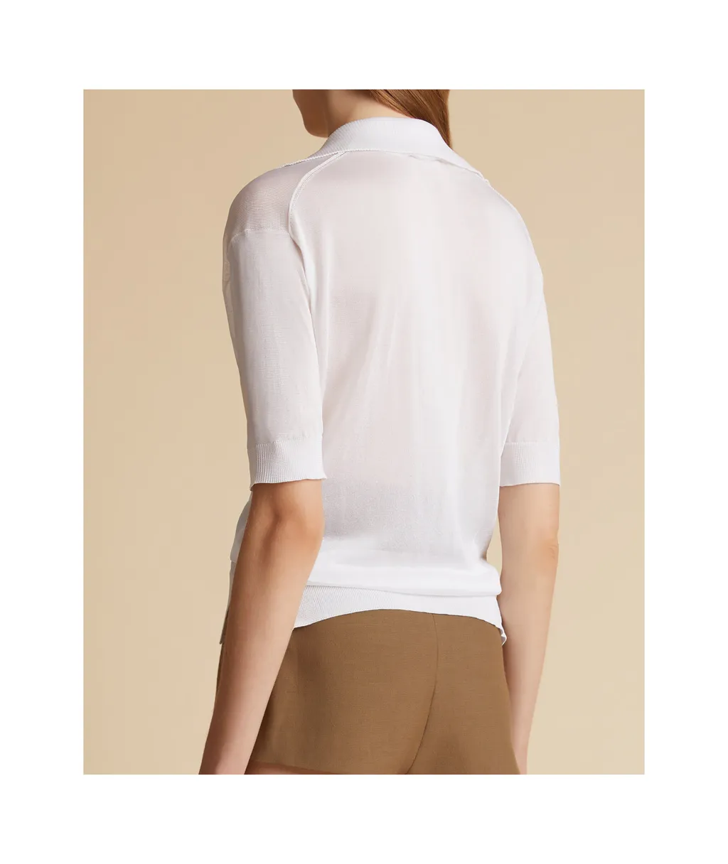 Julita V-Neck Polo Top