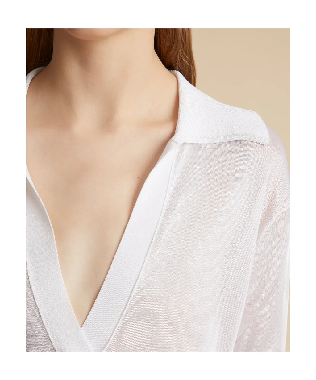 Julita V-Neck Polo Top