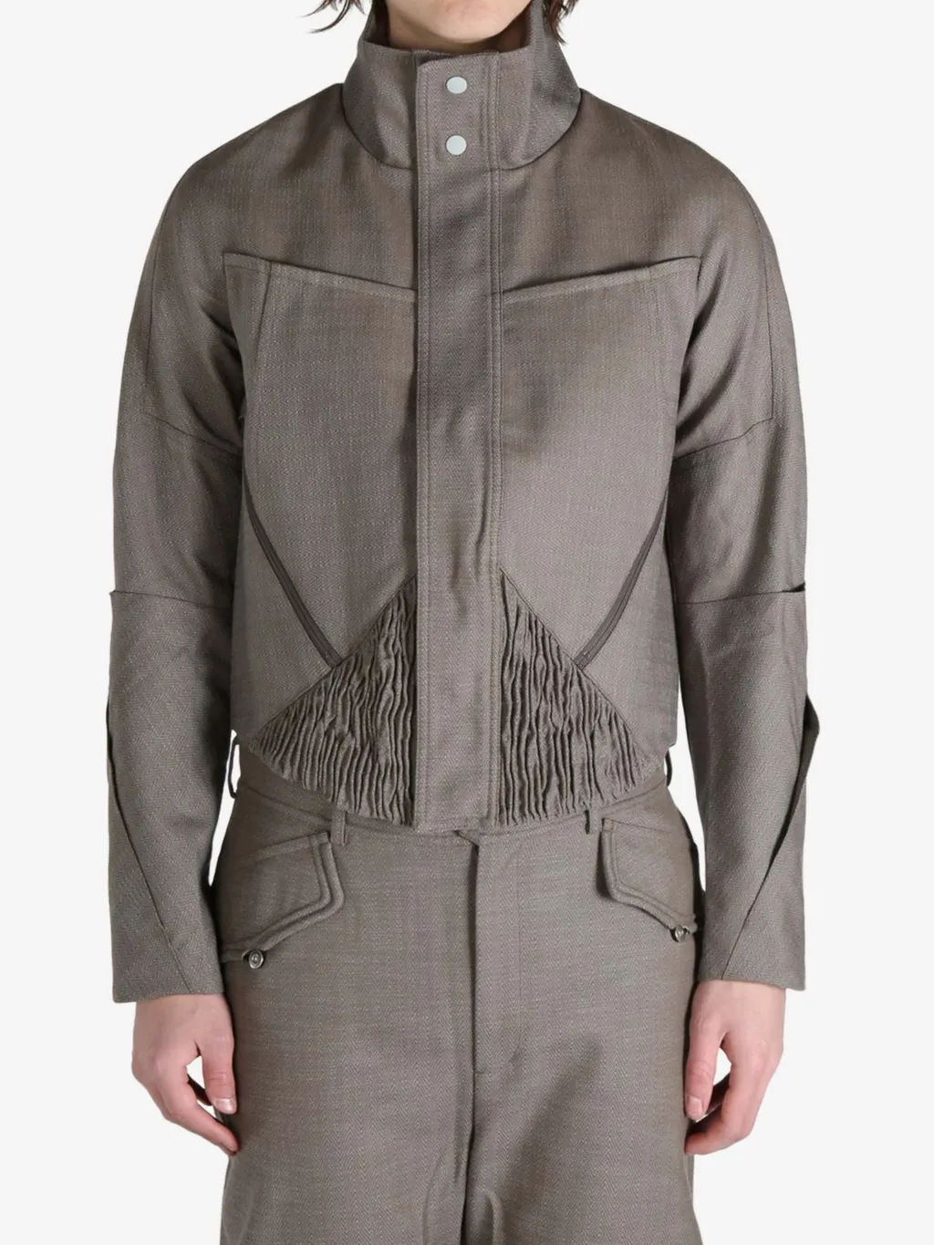 Ruched-Detailing Jacket