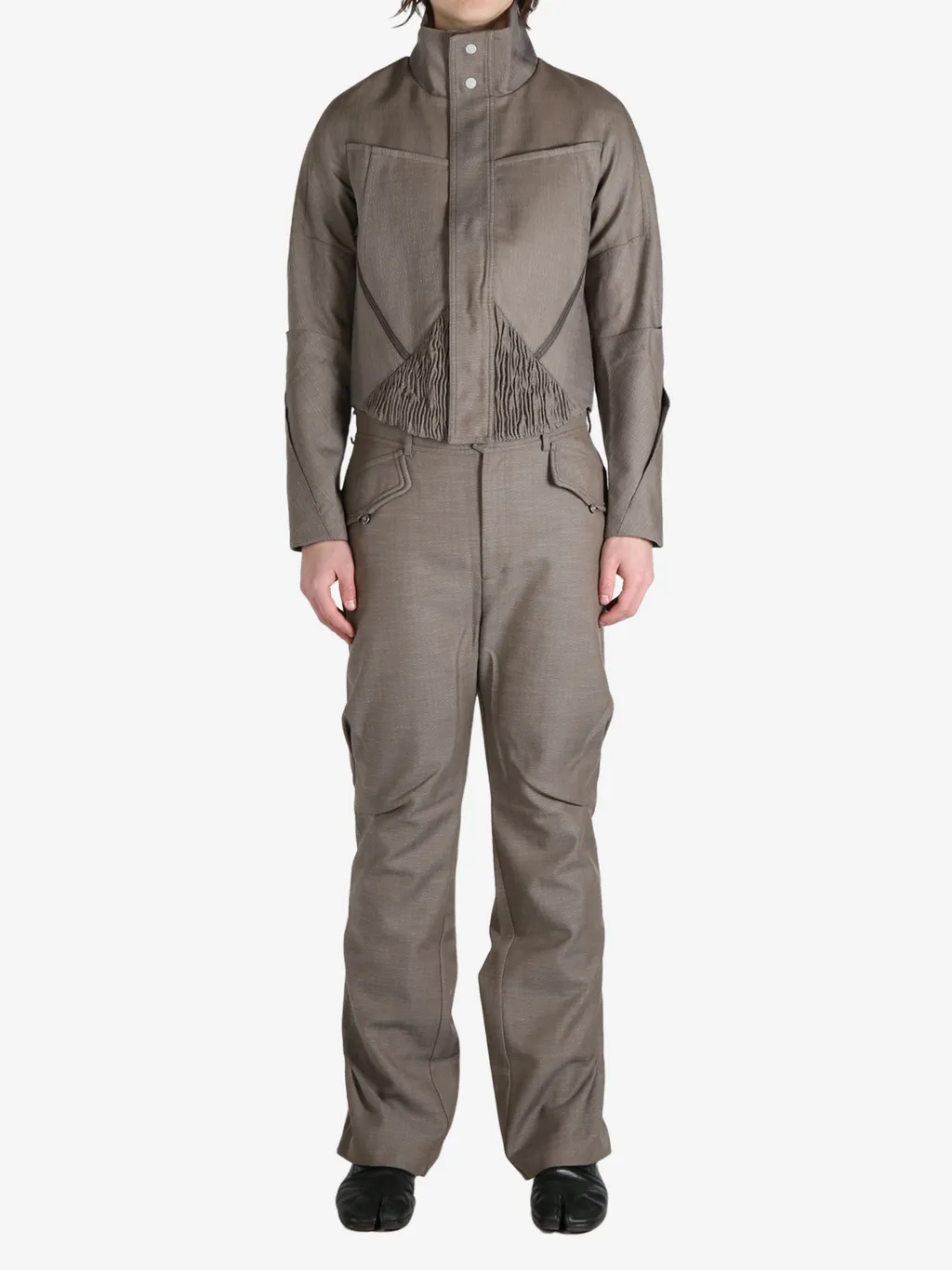 Ruched-Detailing Jacket