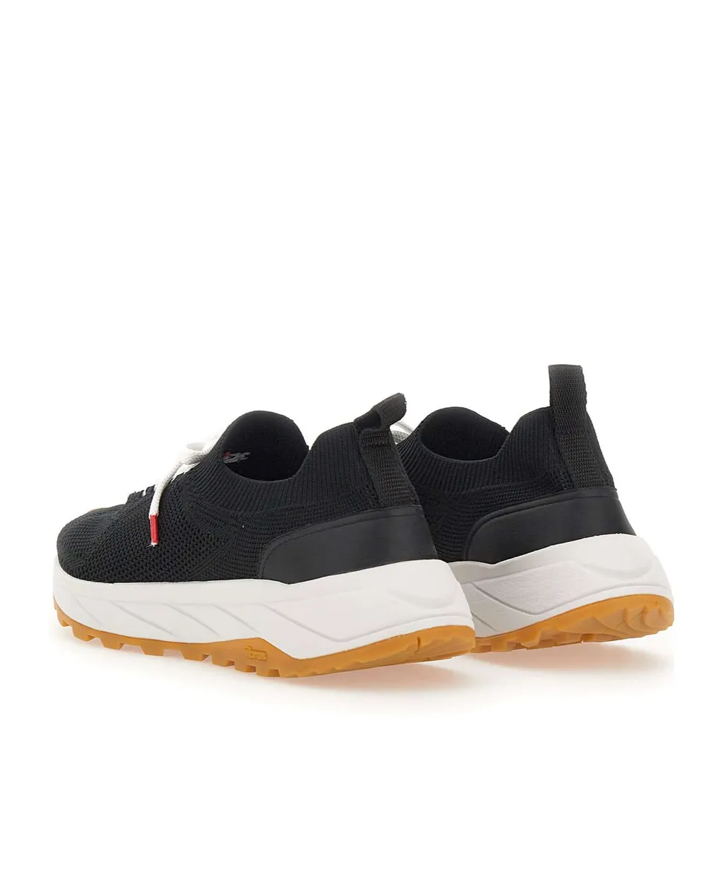 Leather-Insert Sneakers