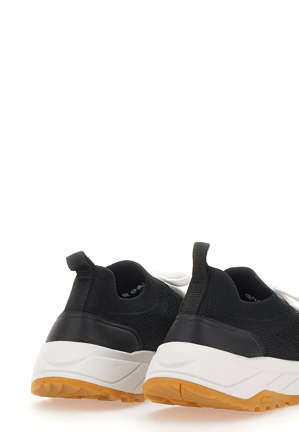 Leather-Insert Sneakers