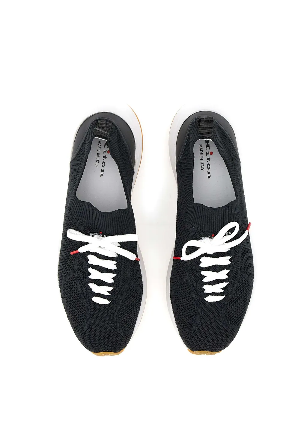 Leather-Insert Sneakers
