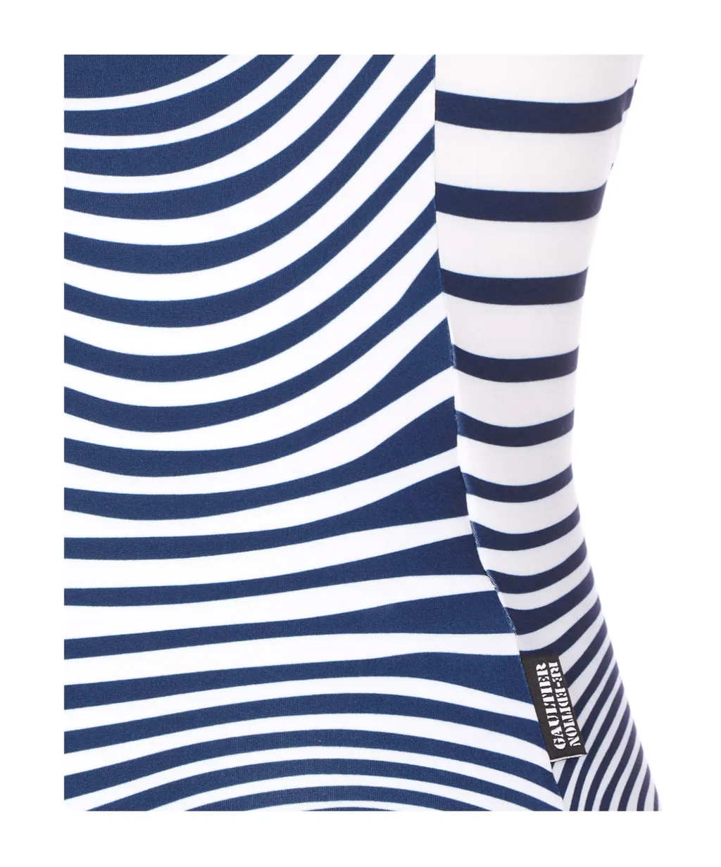 Striped One-Piece Beachwear