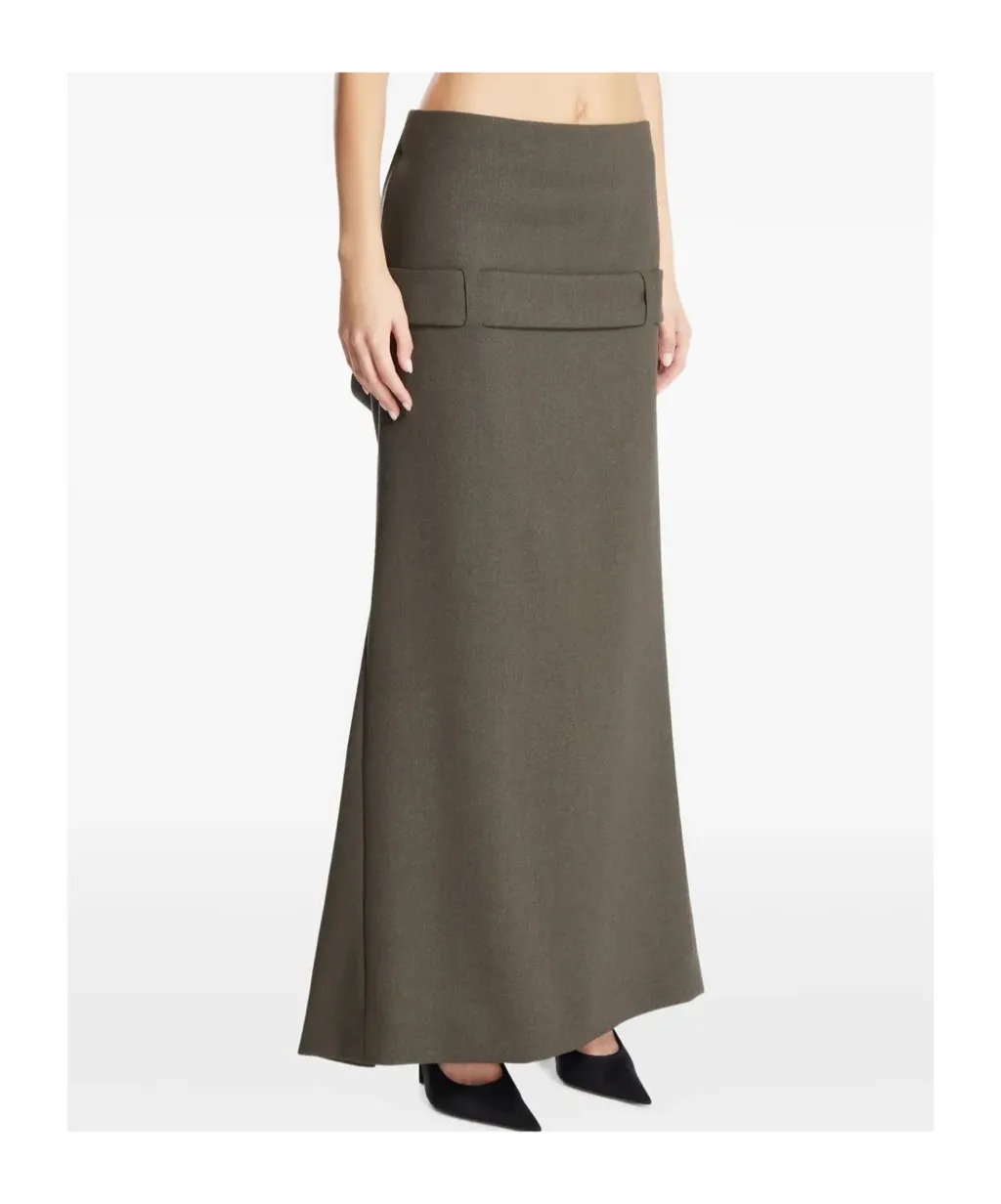 Pocket-Detail Long Skirt