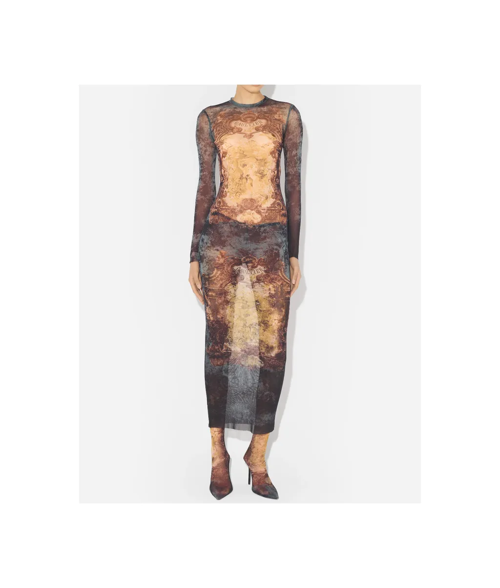 Printed Long Sleeve Dress