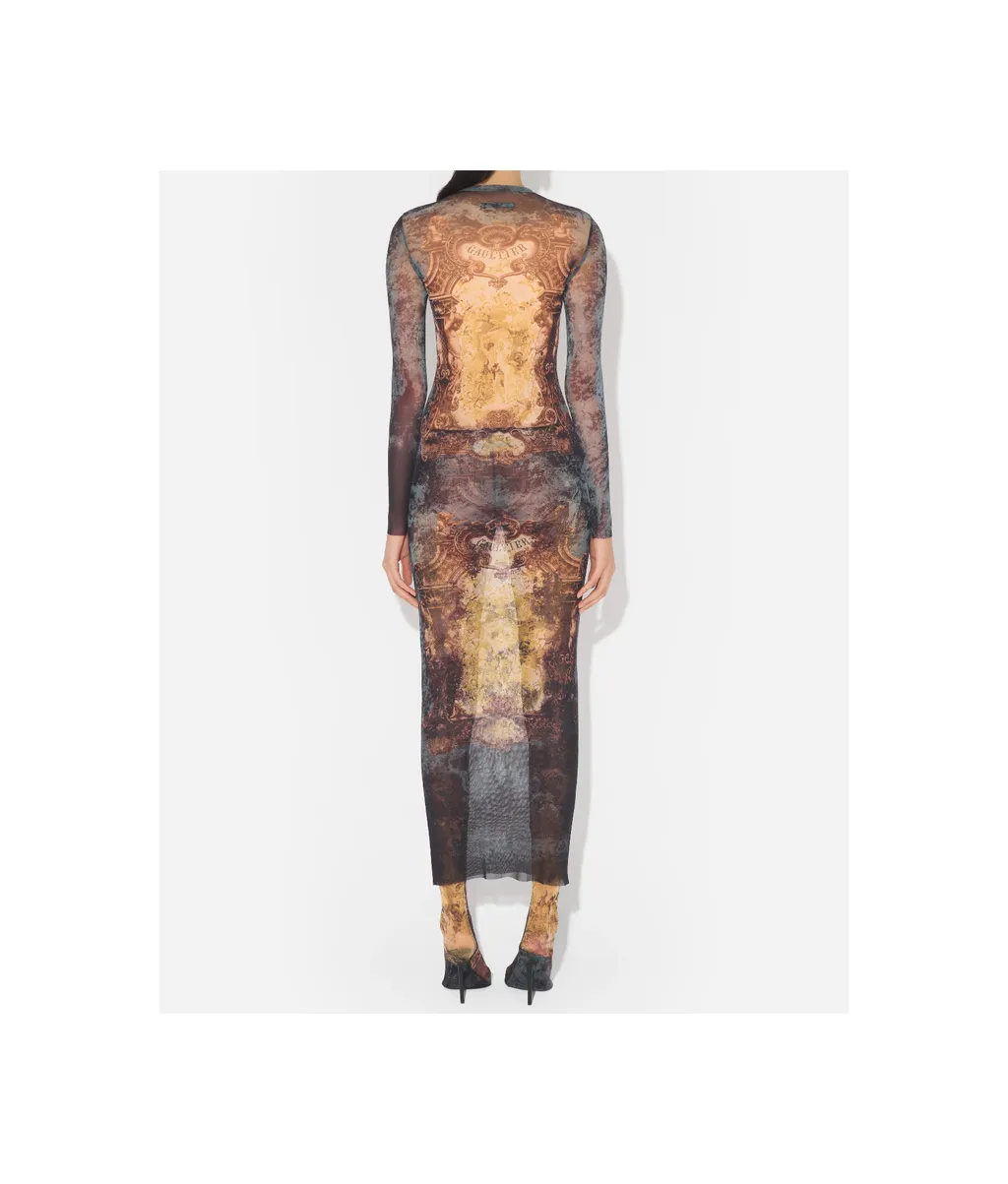 Printed Long Sleeve Dress