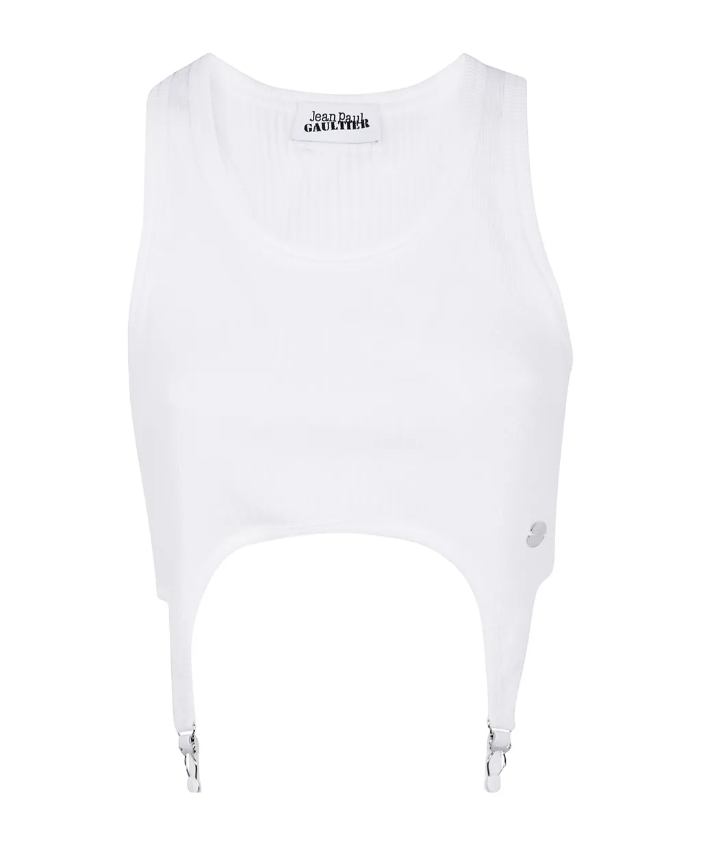 Ribbed-Knit Clasp Bra