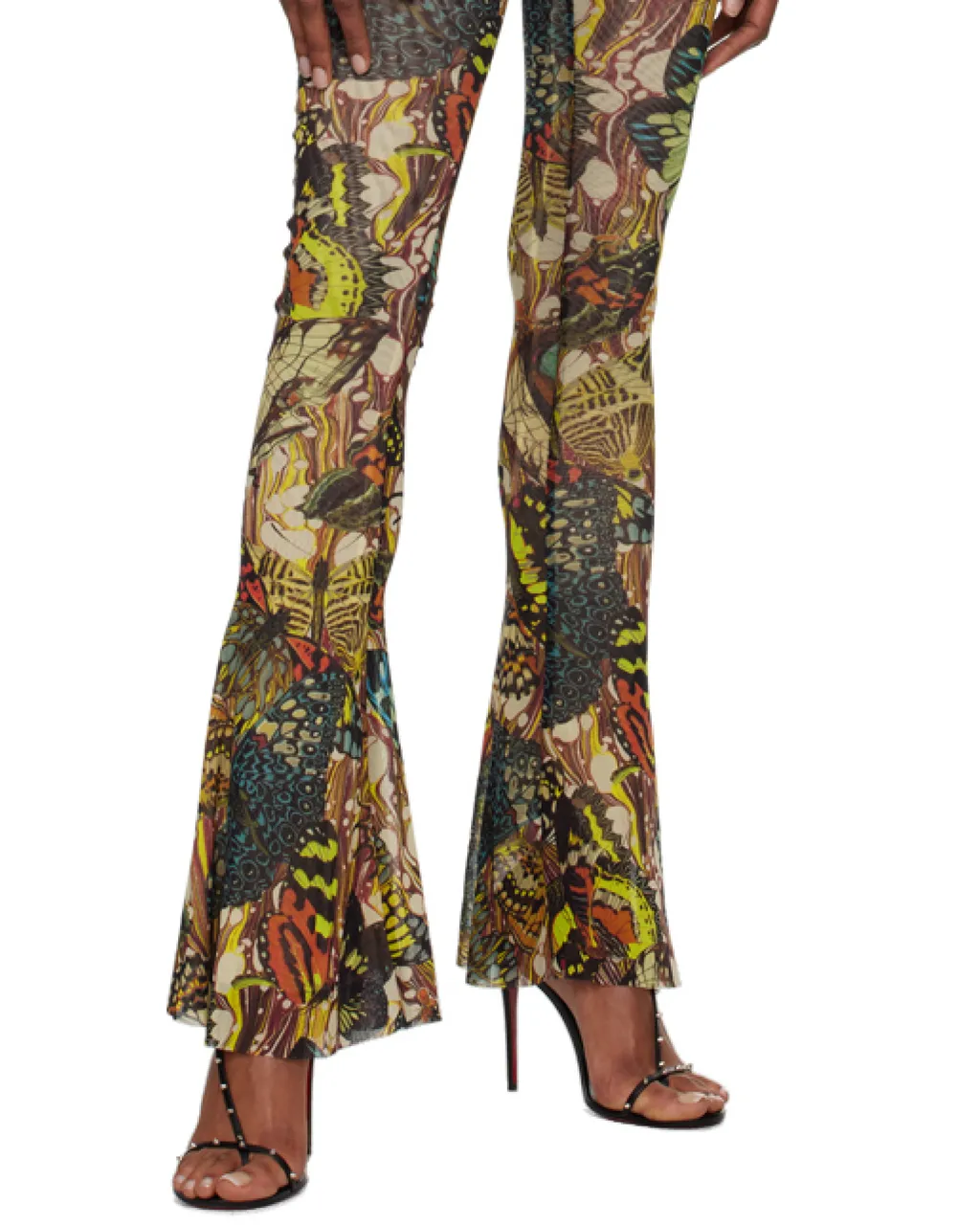 Papillon-Print Mesh Top