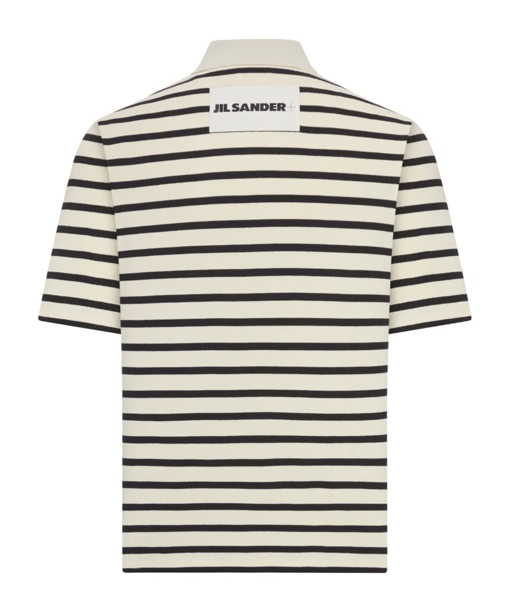 Striped Zip Polo