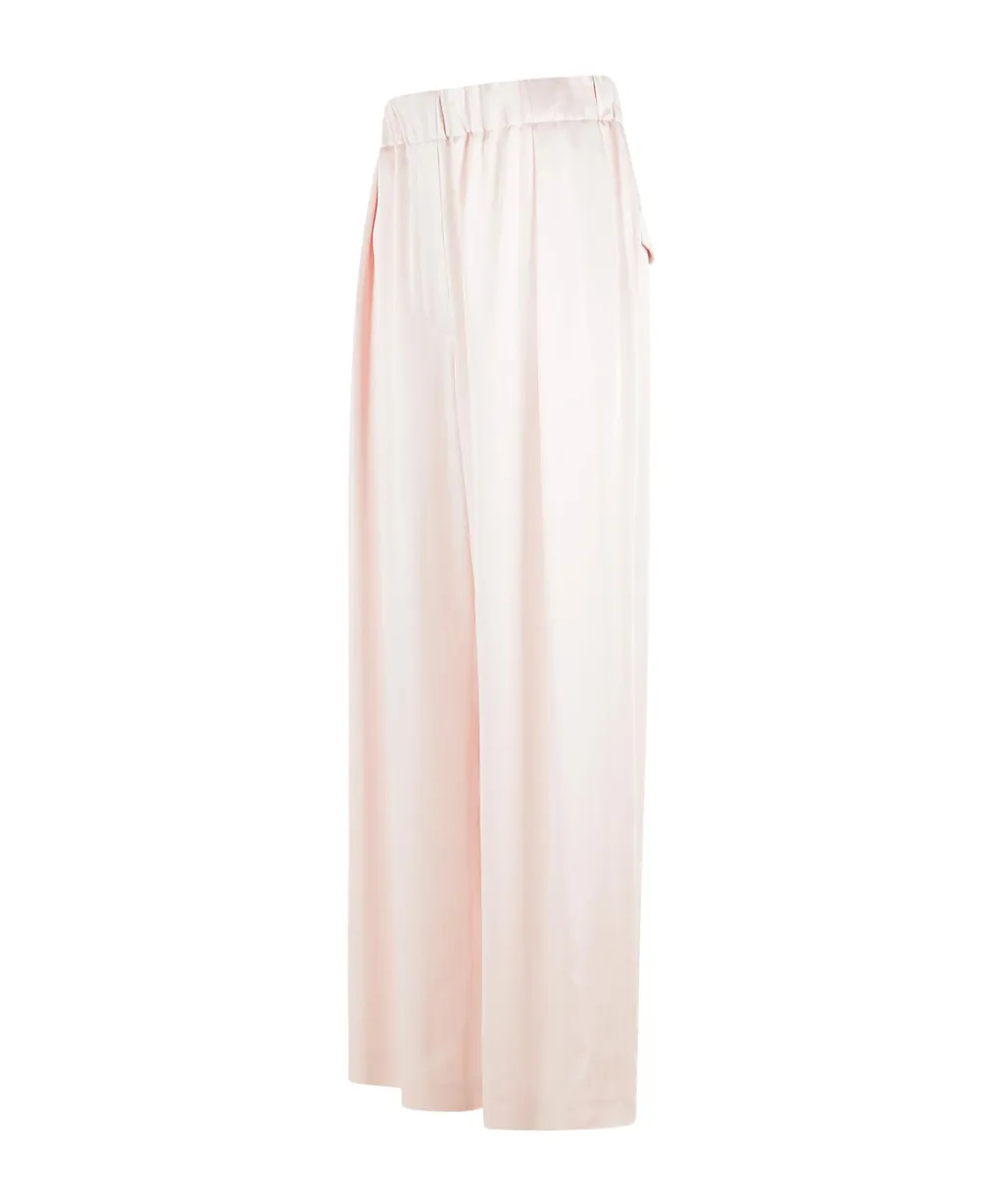 Pleated Satin Trousers