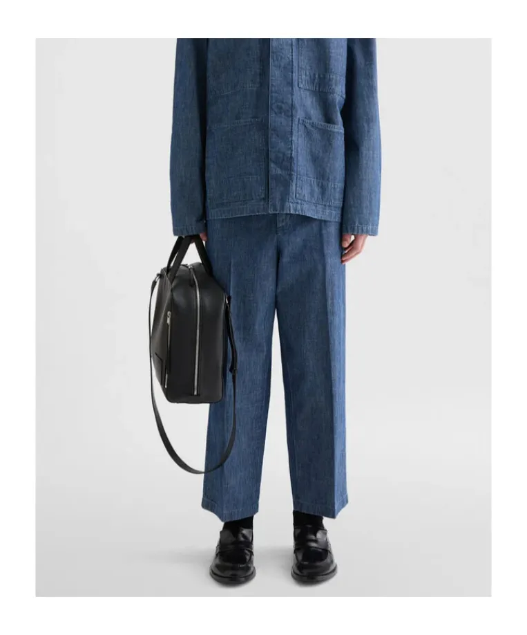 Chambray Tapered Trousers