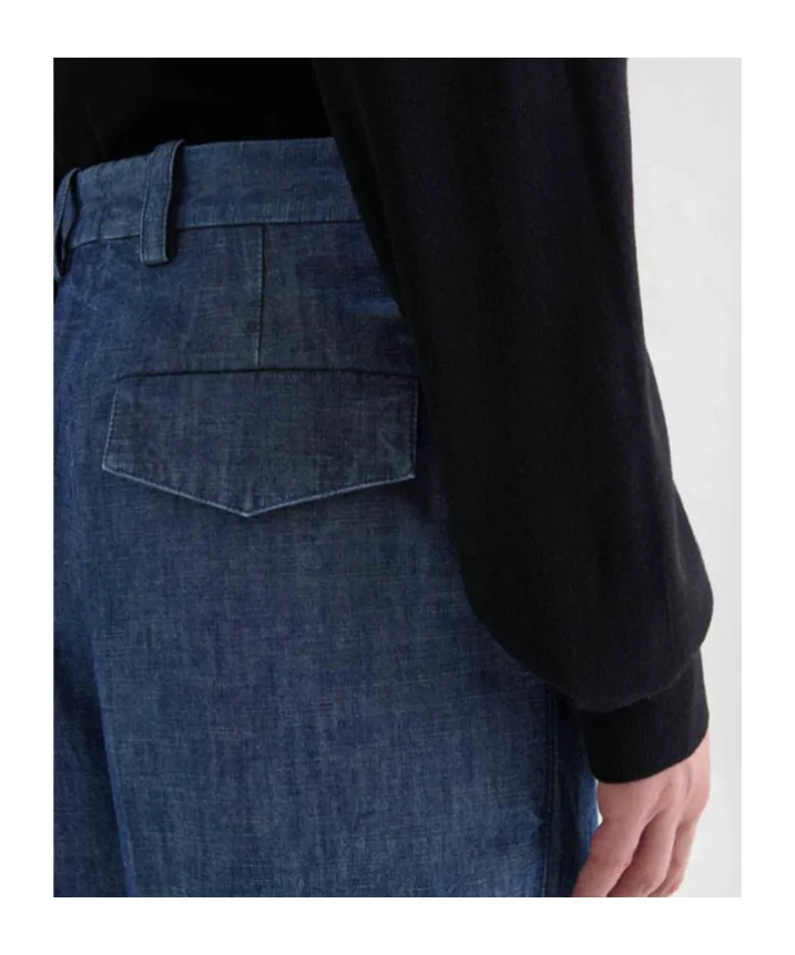 Chambray Tapered Trousers