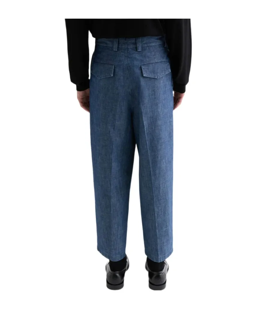 Chambray Tapered Trousers