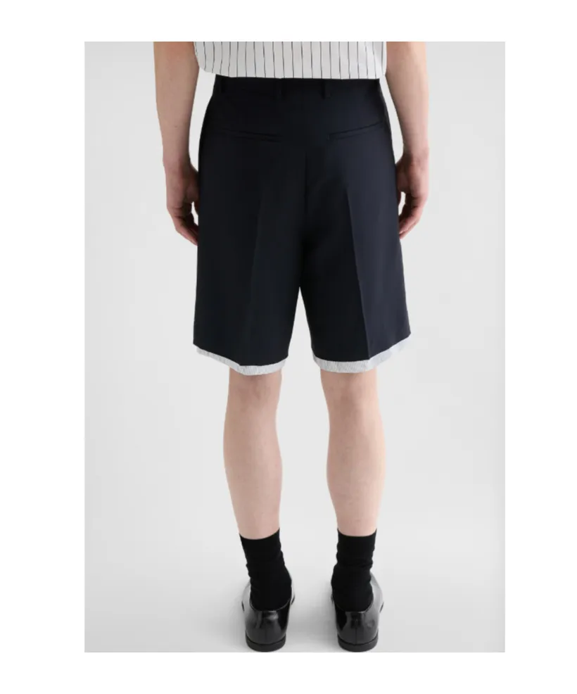 Double-Layer Wool Shorts