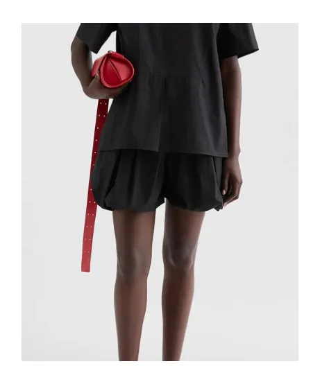 Gathered Balloon Poplin Shorts