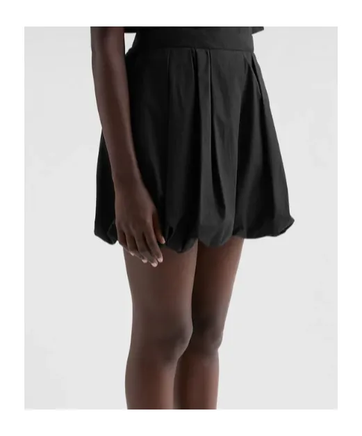Gathered Balloon Poplin Shorts