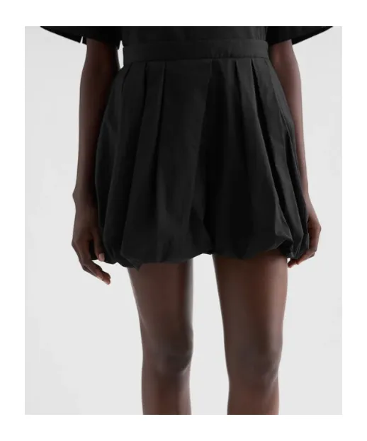 Gathered Balloon Poplin Shorts
