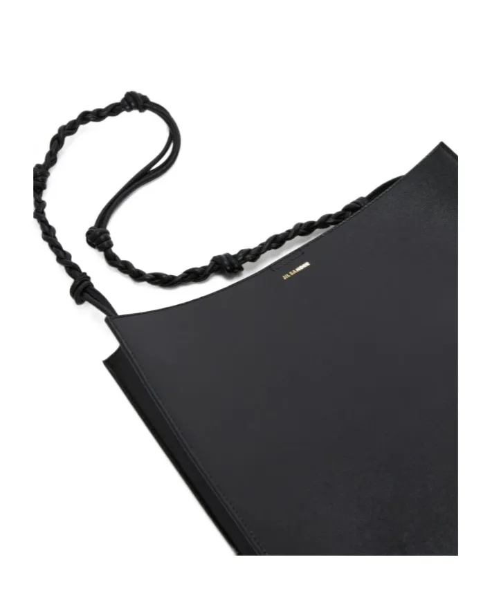 Tangle Knotted Strap Embossed Logo Shoulder Bag