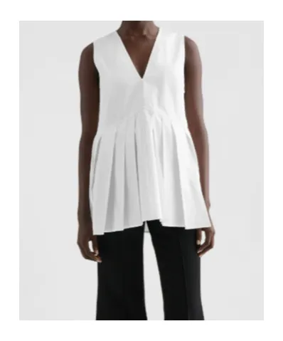 Poplin Pleated Top