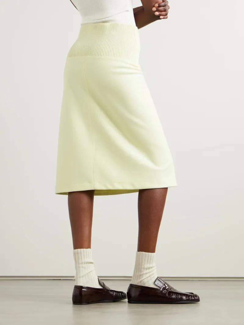 Ribbed Midi Skirt