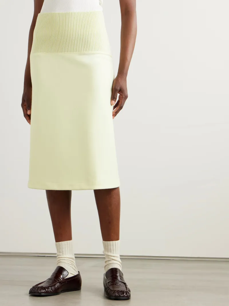 Ribbed Midi Skirt