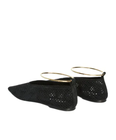 Pointed Toe Perforated Ballet Flats
