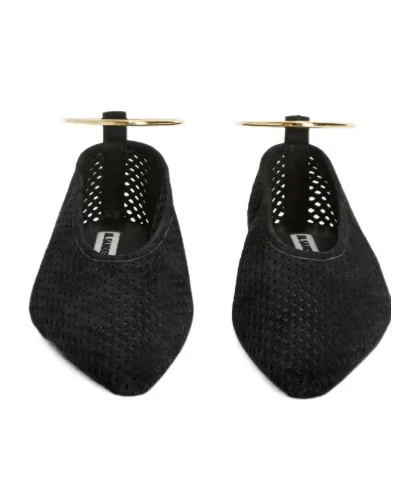 Pointed Toe Perforated Ballet Flats