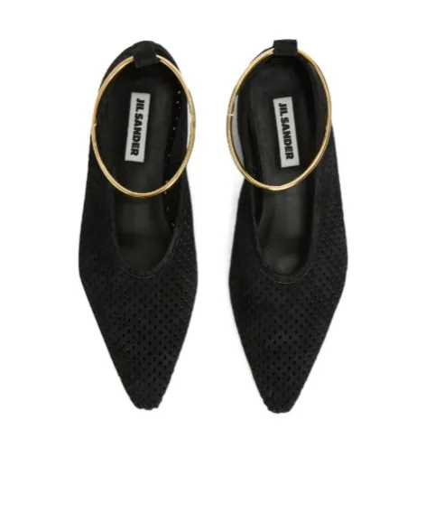 Pointed Toe Perforated Ballet Flats