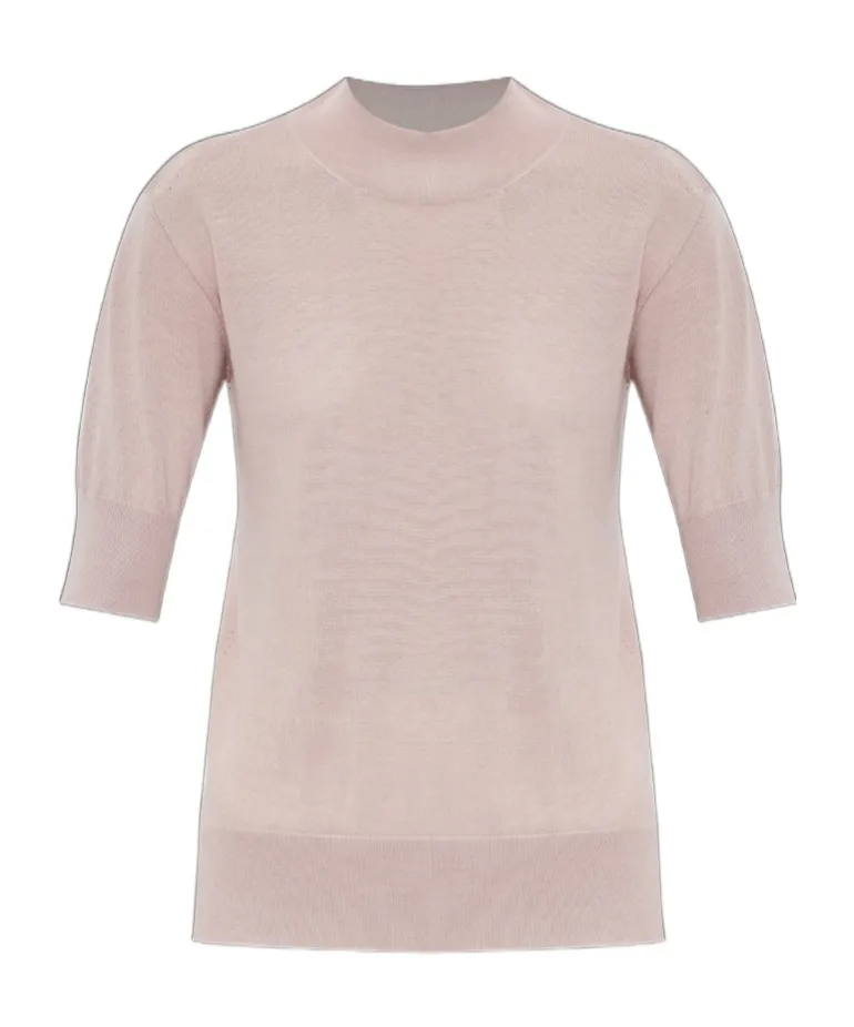 Mock-Neck Knitted Top