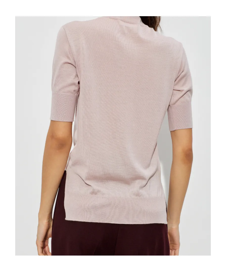 Mock-Neck Knitted Top